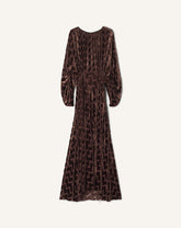 Brown Devoré Velvet Dress | Lanvin Women
