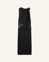 Robe Midi En Jersey Et Satin Black | Lanvin Women