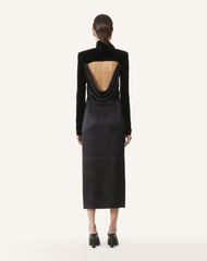 Black Velvet Midi Dress | Lanvin Women