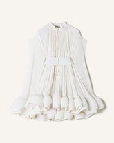 White Short Charmeuse Dress | Lanvin Women