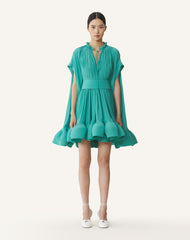 Green Short Charmeuse Dress | Lanvin Women