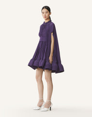 Purple Short Charmeuse Dress | Lanvin Women