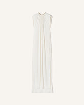 Robe Brodée En Charmeuse White | Lanvin Women