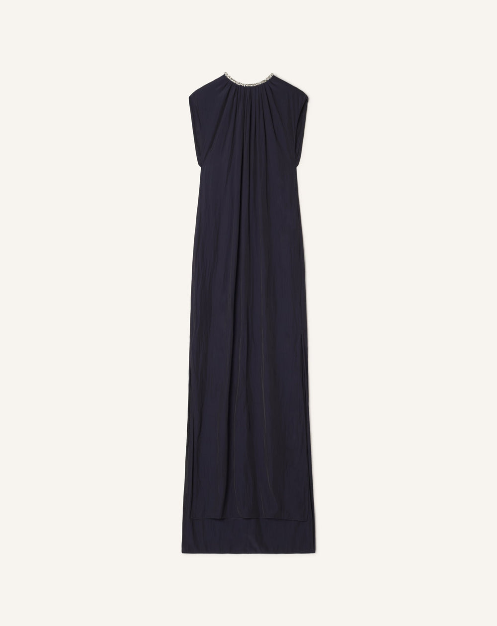 Robe Brodée En Charmeuse Blue | Lanvin Women