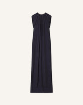 Robe Brodée En Charmeuse Blue | Lanvin Women