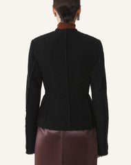 Black Asymmetrical Jacket In Bouclé Wool | Lanvin Women