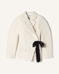 Veste Ceinturée En Jacquard White | Lanvin Women