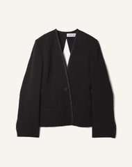 Veste Dos Nu En Soie Et Viscose Black | Lanvin Women