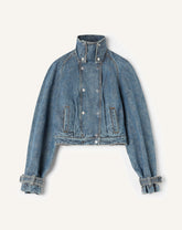 Blouson Court En Denim Blue | Lanvin Women