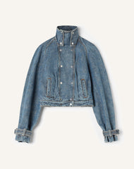 Blouson Court En Denim Blue | Lanvin Women