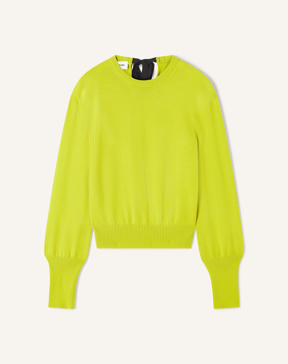 Pull T-shirt Détail Gros Grain En Laine Green | Lanvin Women