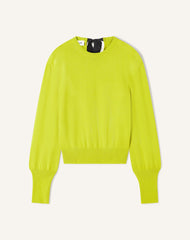 Pull T-shirt Détail Gros Grain En Laine Green | Lanvin Women