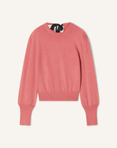Pull T-shirt Détail Gros Grain En Laine Pink | Lanvin Women
