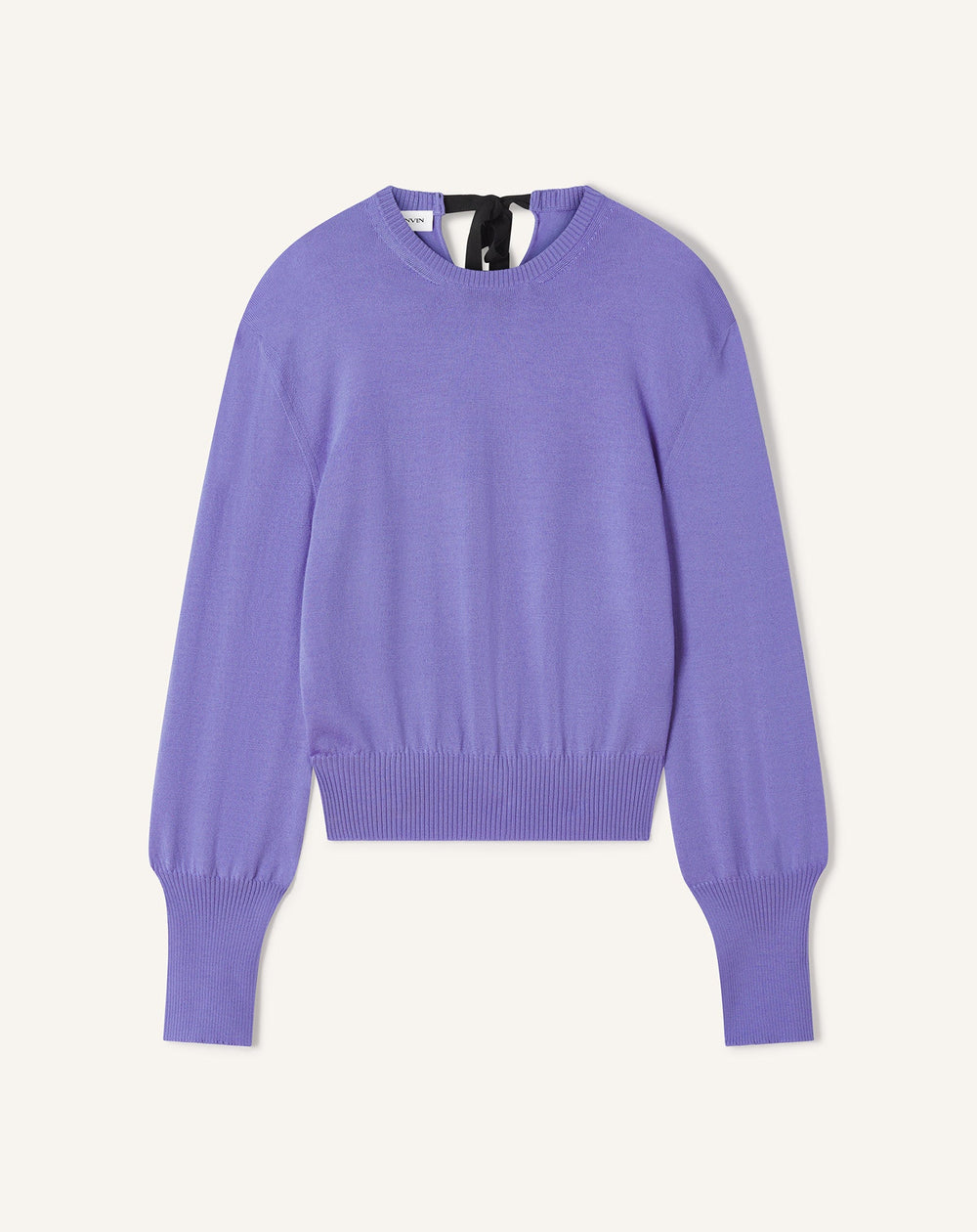 Pull T-shirt Détail Gros Grain En Laine Purple | Lanvin Women
