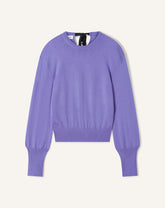 Pull T-shirt Détail Gros Grain En Laine Purple | Lanvin Women