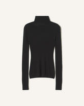 Black Merino Wool And Silk Turtleneck Sweater | Lanvin Women