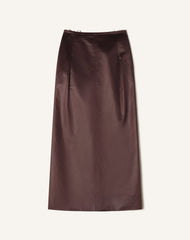 Brown Straight Skirt In Cotton And Viscose | Lanvin Women