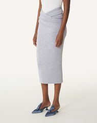 Jupe Midi Drapée En Laine Black | Lanvin Women
