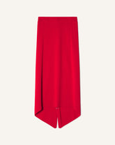 Jupe Longue Boutonnée En Laine Mérinos Red | Lanvin Women