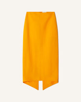 Jupe Midi Asymétrique En Papier Orange | Lanvin Women