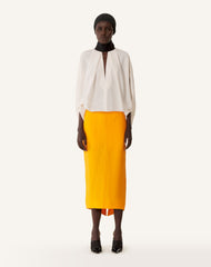 Jupe Midi Asymétrique En Papier Orange | Lanvin Women