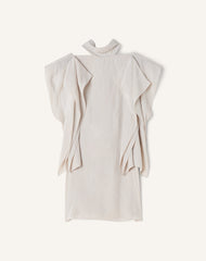 Haut À Volants En Charmeuse White | Lanvin Women