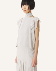 Haut À Volants En Charmeuse White | Lanvin Women