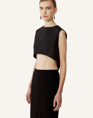 Haut Court En Faille De Soie Black | Lanvin Women