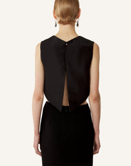 Haut Court En Faille De Soie Black | Lanvin Women