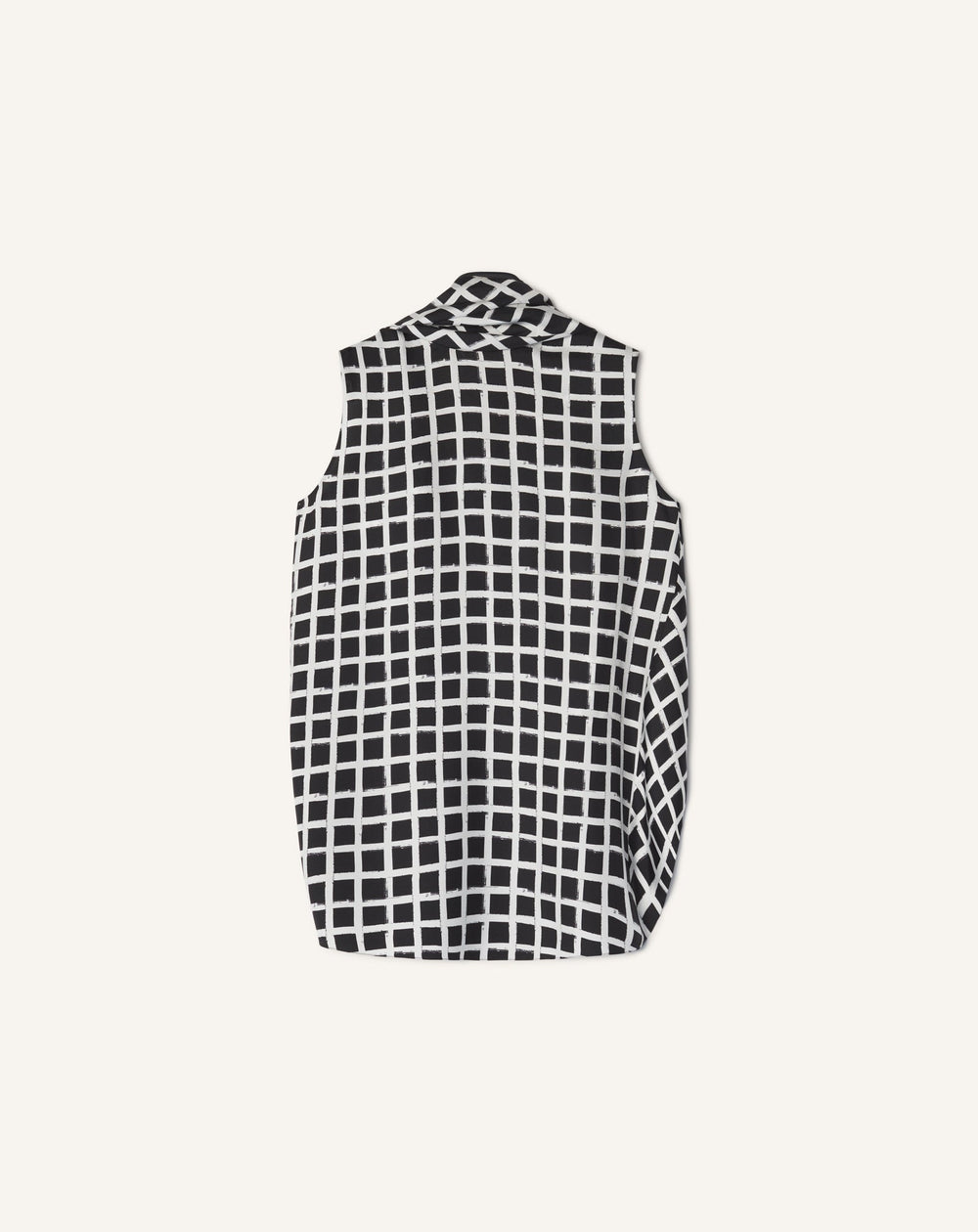 Haut Sans Manches En Soie Imprimée White | Lanvin Women