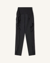 Pantalon À Volants En Laine Black | Lanvin Women
