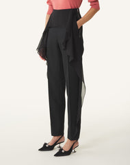 Pantalon À Volants En Laine Black | Lanvin Women