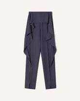 Pantalon À Volants En Twill Blue | Lanvin Women