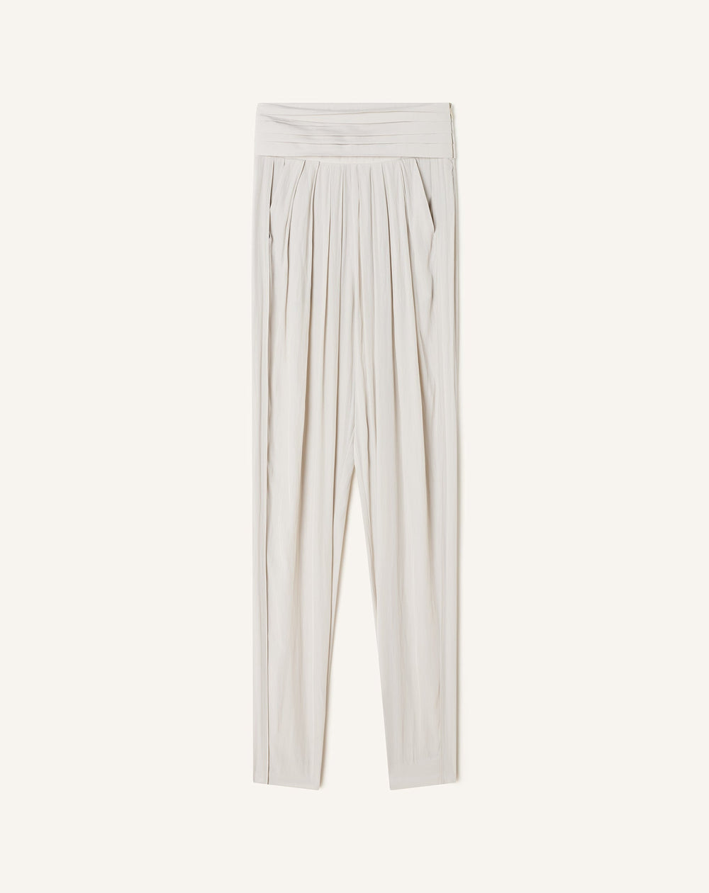 Pantalon Drapé En Charmeuse White | Lanvin Women