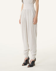 Pantalon Drapé En Charmeuse White | Lanvin Women