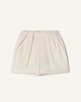 Short Plissé En Crêpe White | Lanvin Women