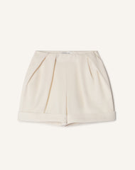 Short Plissé En Crêpe White | Lanvin Women