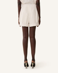 Short Plissé En Crêpe White | Lanvin Women