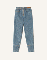 Pantalon Zippé En Denim Blue | Lanvin Women