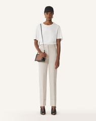 T-shirt Effet Cape En Coton Et Soie White | Lanvin Women