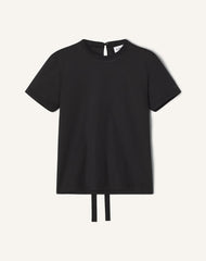Black Cotton T-shirt With Ribbon Detail | Lanvin Women