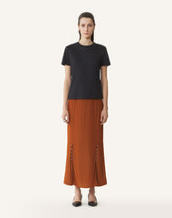 Black Cotton T-shirt With Ribbon Detail | Lanvin Women