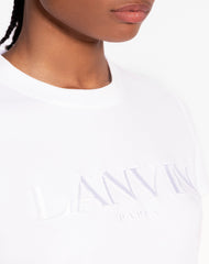 White Classic Fit Lanvin Embroidered T-shirt | Lanvin Women