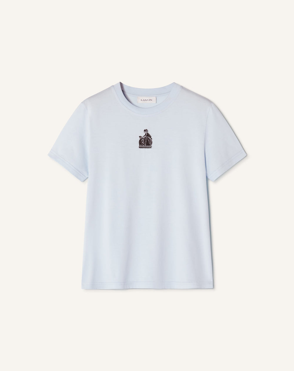 T-shirt Brodé La Mère Et L'enfant En Jersey Blue | Lanvin Women