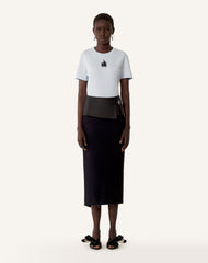 T-shirt Brodé La Mère Et L'enfant En Jersey Blue | Lanvin Women