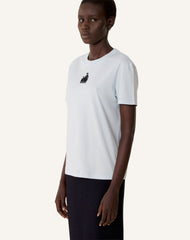 T-shirt Brodé La Mère Et L'enfant En Jersey Blue | Lanvin Women