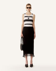 Débardeur Brodé La Mère Et L'enfant En Jersey Côtelé Grey | Lanvin Women