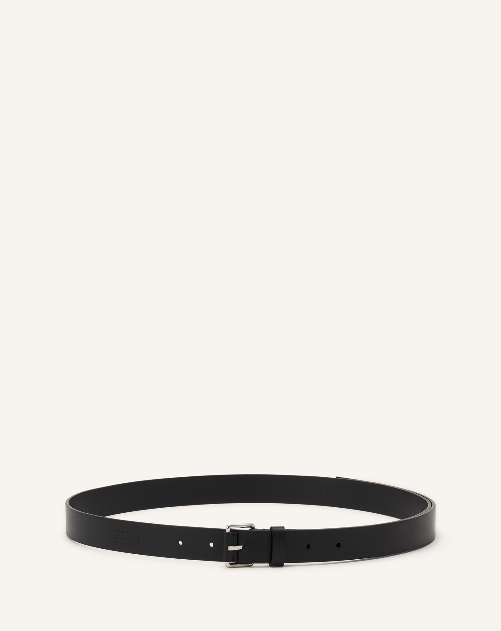 Black Compagnon Leather Belt | Lanvin Men