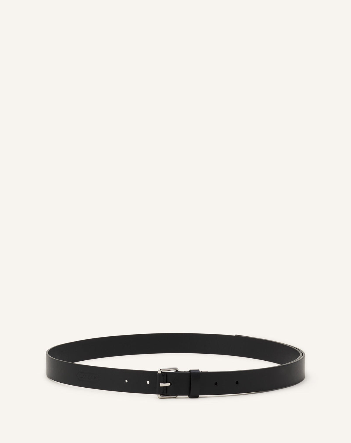 Black Compagnon Leather Belt | Lanvin Men