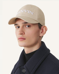 Beige Lanvin Cotton Cap | Lanvin Men